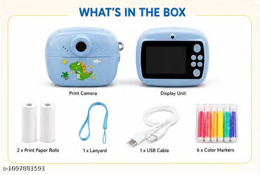 Instant Print Digital Camera with Thermal Printer, Photo Camera Toy for Children